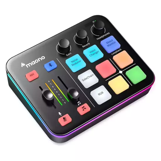 MAONO MaonoCaster G1 NEO Audio Mixer for Gaming & Streaming – Black