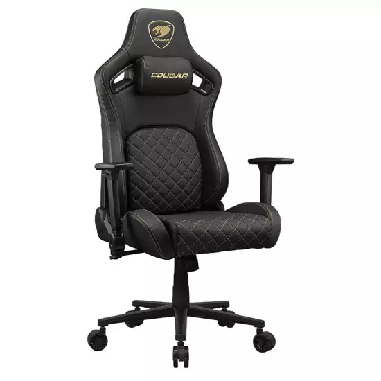 COUGAR Defensor Gold Gaming Chair – Black/Gold | 3MDFLGLB.0001