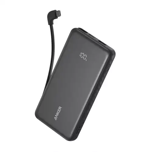 Anker Zolo Power Bank 20,000mAH 22.5W Built-In USB-C Cable - Black | A110EH11