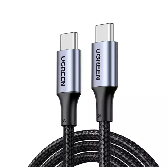 UGREEN USB-C to USB-C 100W PD Fast Charging Braided Cable 2M | 70429 UGREEN USB-C to USB-C 100W PD Fast Charging Braided Cable 2M | 70429