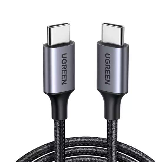 UGREEN USB-C to USB-C 60W PD Fast Charging Braided Cable 1M | 50150 UGREEN USB-C to USB-C 60W PD Fast Charging Braided Cable 1M | 50150
