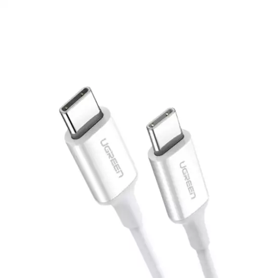 UGREEN US264 USB-C to USB-C 2.0 Cable 60W 1M - White | 60518 UGREEN US264 USB-C to USB-C 2.0 Cable 60W 1M - White | 60518
