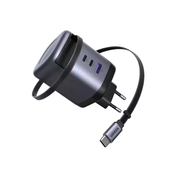 Ugreen Gan Fast Charger With 100w USB-C Cable, CD226 - Gray (90575) Ugreen Gan Fast Charger With 100w USB-C Cable, CD226 - Gray (90575)