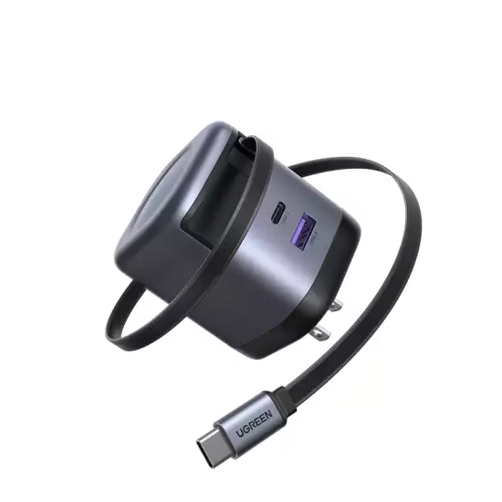 UGREEN Nexode 65W Charger with Retractable USB-C Cable | 55897 UGREEN Nexode 65W Charger with Retractable USB-C Cable | 55897