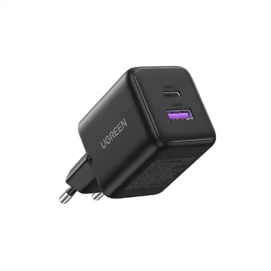 UGREEN X516 30W GaN PD Fast Wall Charger 2-Port - Black | 65014 UGREEN X516 30W GaN PD Fast Wall Charger 2-Port - Black | 65014