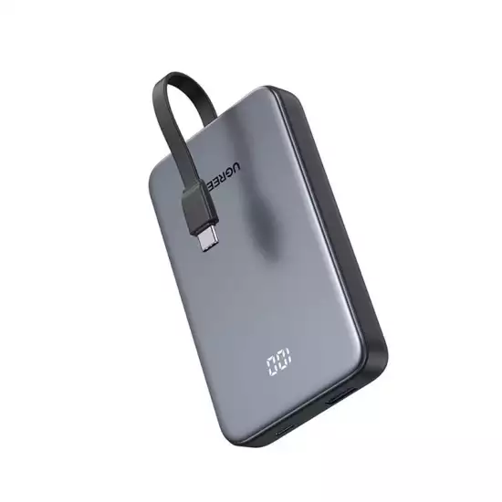 UGREEN 10000mAh 20W Power Bank with Built-in Cable - PB526 | 75161B