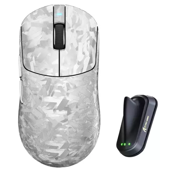 ATTACK SHARK RS3 ULTRA Carbon Fiber Wireless PAW3955MAX Gaming Mouse - Silver