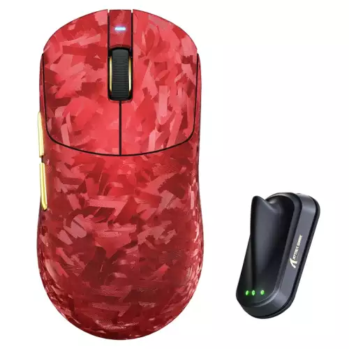 ATTACK SHARK RS3 ULTRA Carbon Fiber Wireless PAW3955MAX Gaming Mouse - Red