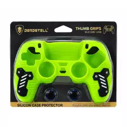 DeadSkull Controller Silicone Case Protector with Thumb Grips – Green | PS5