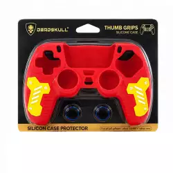 DeadSkull Controller Silicone Case Protector with Thumb Grips – Red | PS5 DeadSkull Controller Silicone Case Protector with Thumb Grips – Red | PS5