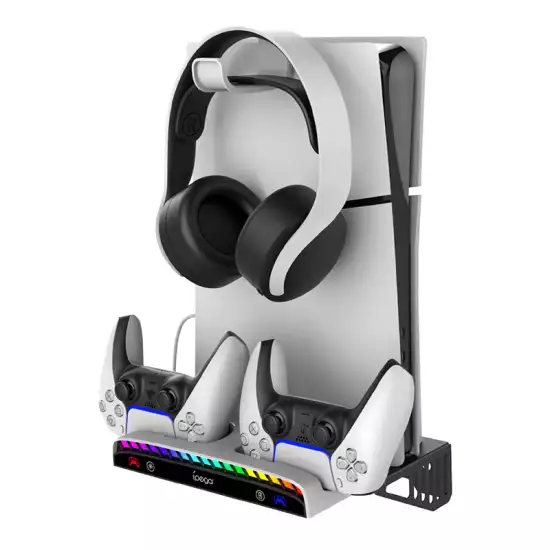 iPega P5S011 Wall Mount Stand for PS5/PS5 Slim with Dual Charger Dock for PS5 Controller iPega P5S011 Wall Mount Stand for PS5/PS5 Slim with Dual Charger Dock for PS5 Controller