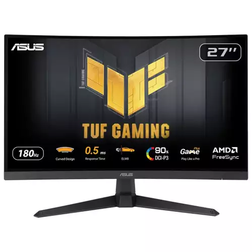 ASUS TUF Gaming VG27WQ3B Curved Gaming Monitor – 27-Inch QHD 180Hz Fast VA 1ms HDR | 90LM0AQ1-B01170