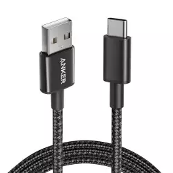 Anker Nylon Cable USB-A to USB-C - 6ft - Black | A8173H11 Anker Nylon Cable USB-A to USB-C - 6ft - Black | A8173H11