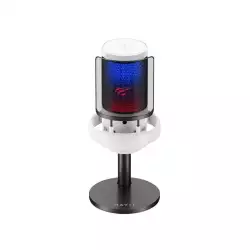 HAVIT GK50 RGB Live Streaming Condenser Microphone 24bit/192kHz - White | 6939119068844