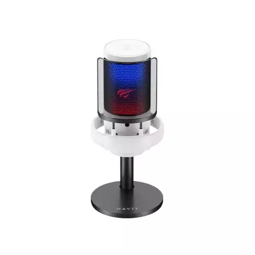HAVIT GK50 RGB Live Streaming Condenser Microphone 24bit/192kHz - White | 6939119068844