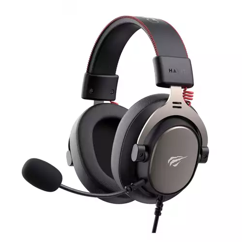 HAVIT H2015E Wired Gaming Headset with 53mm Drivers & Detachable Microphone - Black / Ochre | 6939119066987