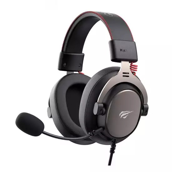 HAVIT H2015E Wired Gaming Headset with 53mm Drivers & Detachable Microphone - Black / Ochre | 6939119066987