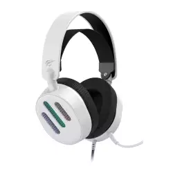 HAVIT H2038U RGB Virtual 7.1 USB Gaming Headset with 50mm Drivers & Detachable Microphone - White / Black | 6939119068257