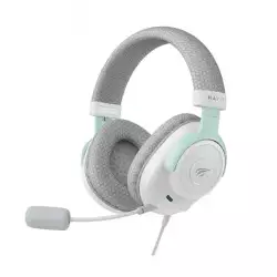 Havit Gamenote H2230E Wired Gaming Headset Powerful Stereo Sound, Clear Noise-Reducing Microphone, 50mm Speaker Drivers, Comfortable Over-Ear Design, 3.5mm Connector – White & Cyan Havit Gamenote H2230E Wired Gaming Headset Powerful Stereo Sound, Clear Noise-Reducing Microphone, 50mm Speaker Drivers, Comfortable Over-Ear Design, 3.5mm Connector – White & Cyan