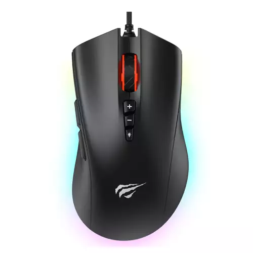 HAVIT MS1040 RGB Programmable Wired Gaming Mouse 8000DPI with 8 Buttons - Black | 6939119053468