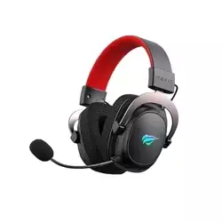 HAVIT H2002D Wired Gaming Headset with 53mm Drivers & Detachable Microphone - Black / Ochre / Red | 6939119056882