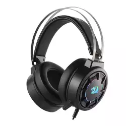 Redragon H314 GRENDEL RGB Wired Gaming Headset – 40mm High-Precision Drivers, Flowing RGB Lighting, USB Connection, Lightweight Design, Soft PU Leather Ear Cushions (Black) Redragon H314 GRENDEL RGB Wired Gaming Headset – 40mm High-Precision Drivers, Flowing RGB Lighting, USB Connection, Lightweight Design, Soft PU Leather Ear Cushions (Black)