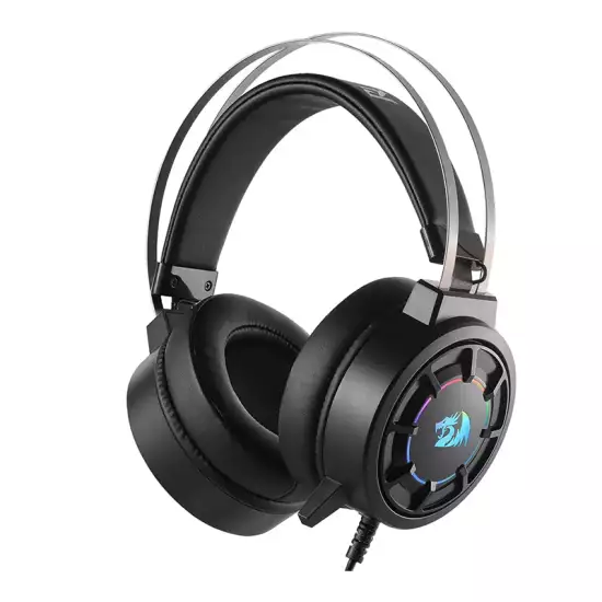 Redragon H314 GRENDEL RGB Wired Gaming Headset – 40mm High-Precision Drivers, Flowing RGB Lighting, USB Connection, Lightweight Design, Soft PU Leather Ear Cushions (Black) Redragon H314 GRENDEL RGB Wired Gaming Headset – 40mm High-Precision Drivers, Flowing RGB Lighting, USB Connection, Lightweight Design, Soft PU Leather Ear Cushions (Black)