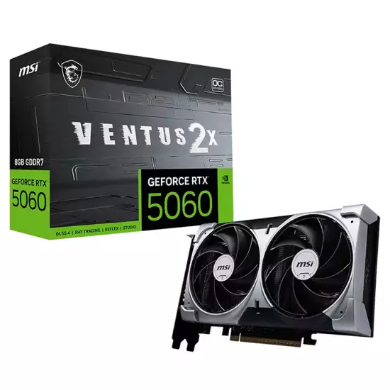 MSI GeForce RTX 5060 VENTUS 2X OC 8GB GDDR7 Graphics Card MSI GeForce RTX 5060 VENTUS 2X OC 8GB GDDR7 Graphics Card