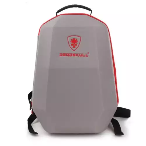 DEADSKULL Carrying Case Backpack for PS5 / PS5 Pro / PS5 Slim – Large Capacity Storage Bag – Gray