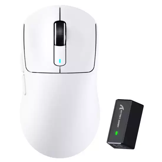 ATTACK SHARK X3 Pro 4K/8K Hz Wireless/Wired Gaming Mouse White