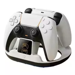 Deadskull Dual Charging Stand for PS5 RGB Dock Station - White