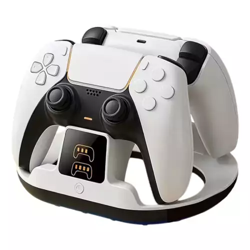 Deadskull Dual Charging Stand for PS5 RGB Dock Station - White