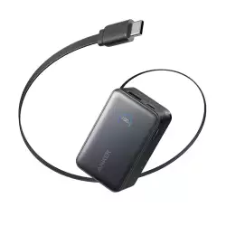 Anker Nano Power Bank (10K, 45W, Built-In Retractable USB-C Cable) - Black | A1638H11 Anker Nano Power Bank (10K, 45W, Built-In Retractable USB-C Cable) - Black | A1638H11