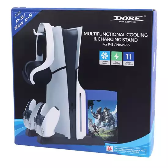 DOBE TP5-0593 Multifunctional Cooling Fan & Dual Controller Charging Station for PS5 – Black (Used) DOBE TP5-0593 Multifunctional Cooling Fan & Dual Controller Charging Station for PS5 – Black (Used)