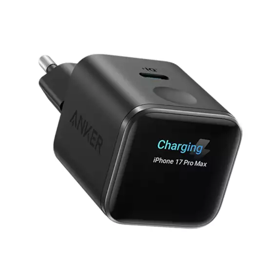 Anker Nano 45W Smart Display Charger + 0.9m 240W Upcycled-Braided USB-C Cable – Black | A121DG11