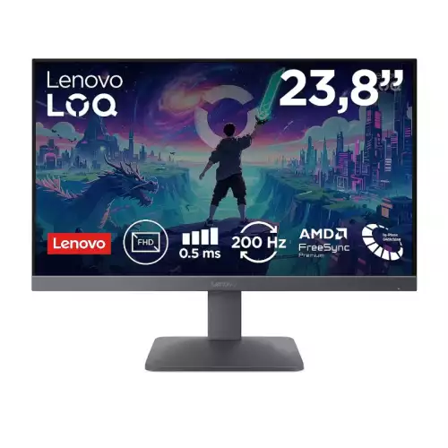 Lenovo LOQ 24-10 23.8" Full HD IPS 200Hz Gaming Monitor – Black | 68F1GACBEU