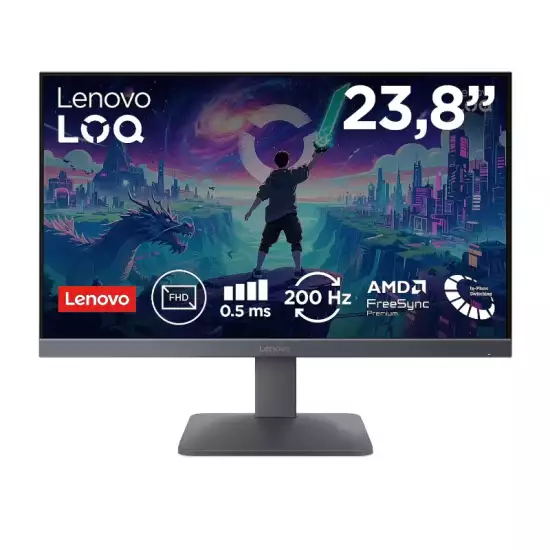 Lenovo LOQ 24-10 23.8" Full HD IPS 200Hz Gaming Monitor – Black | 68F1GACBEU