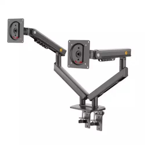 NB NORTH BAYOU A5C Dual Monitor Mechanical Spring Desk Mount for 17–32 Inch Monitors – Grey