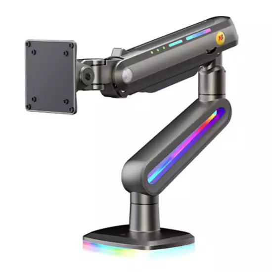 NB NORTH BAYOU F6 RGB Heavy-Duty Gaming Monitor Arm for 32–60 Inch Screens – Matte Gray NB NORTH BAYOU F6 RGB Heavy-Duty Gaming Monitor Arm for 32–60 Inch Screens – Matte Gray