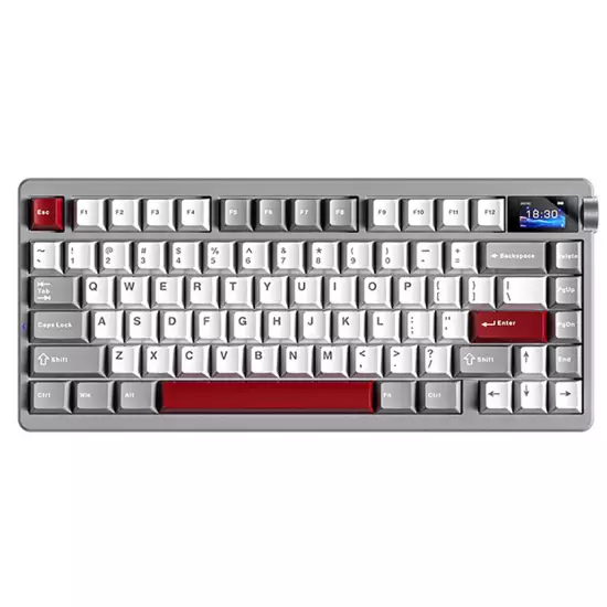 AULA Nova75 Star vector Switch Gaming Keyboard - White / Gray / Red