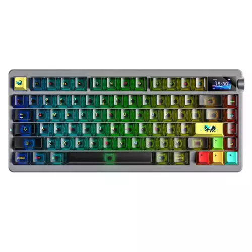AULA NOVA75 Mechanical Gaming Keyboard with Dream Sakura Switches – Black Translucent | 6978080503527