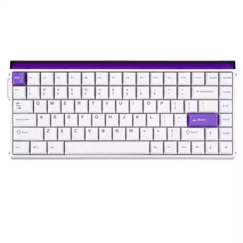 AULA HERO 84 HE Wired Hall Effect Magnetic Gaming Keyboard – White / Purple