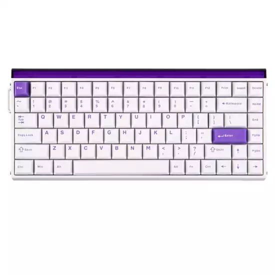 AULA HERO 84 HE Wired Hall Effect Magnetic Gaming Keyboard – White / Purple