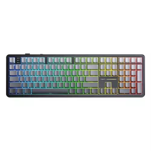 AULA F108 Side-Engraved Mechanical Gaming Keyboard with Nimbus V3 Switch – Gradient Grey
