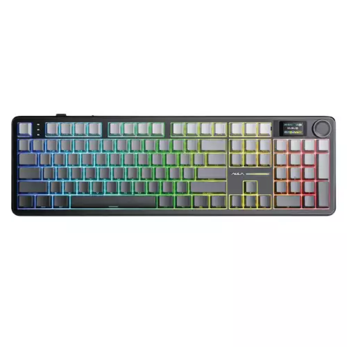 AULA F108 Pro Wireless Mechanical Gaming Keyboard with Nimbus V3 Switch – Gradient Gray Side-Engraved 