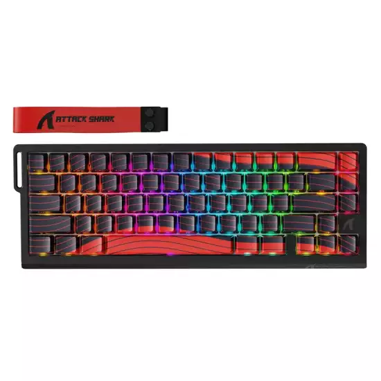 ATTACK SHARK X68PRO HE Wireless Rapid Trigger Keyboard Magnetic Switch - Black / Red