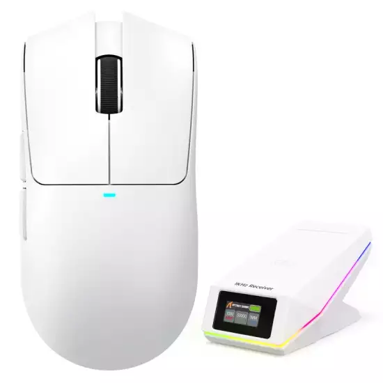 ATTACK SHARK X11 PRO V2 Wireless Gaming Mouse with TFT Display Charging Dock – White