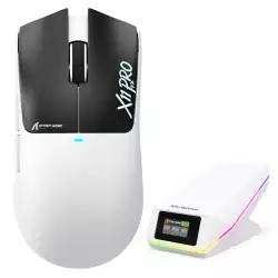 ATTACK SHARK X11 PRO V2 Wireless Gaming Mouse with TFT Display Charging Dock – White & Black