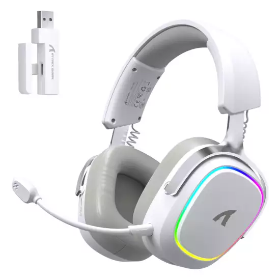 ATTACK SHARK G800 Wireless Gaming Headset - White ATTACK SHARK G800 Wireless Gaming Headset - White