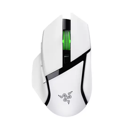 Razer Basilisk V3 X HyperSpeed Wireless/Bluetooth Gaming Mouse – White Edition | RZ01-04870300-R3G1